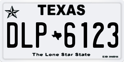 TX license plate DLP6123