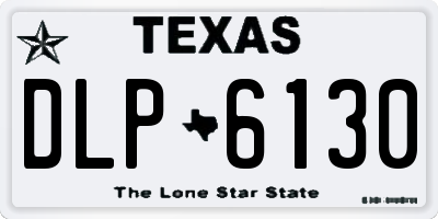 TX license plate DLP6130
