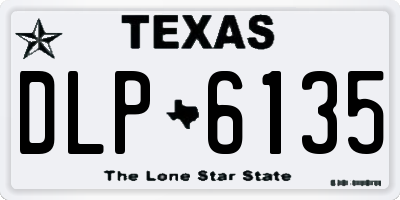 TX license plate DLP6135