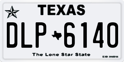 TX license plate DLP6140