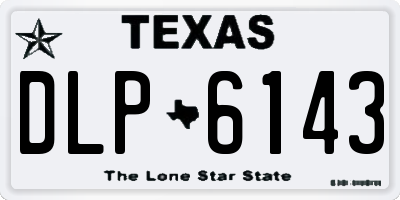 TX license plate DLP6143