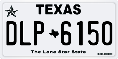 TX license plate DLP6150