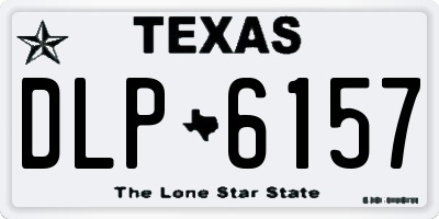 TX license plate DLP6157