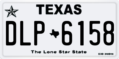 TX license plate DLP6158