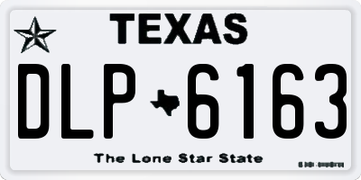 TX license plate DLP6163