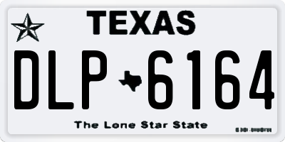 TX license plate DLP6164