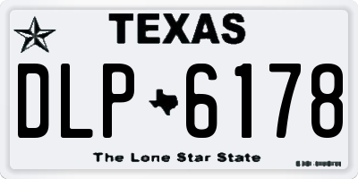 TX license plate DLP6178