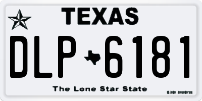 TX license plate DLP6181