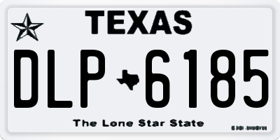TX license plate DLP6185