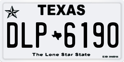 TX license plate DLP6190
