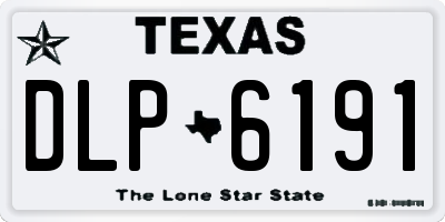 TX license plate DLP6191