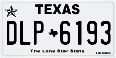 TX license plate DLP6193