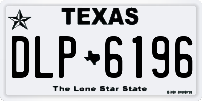 TX license plate DLP6196