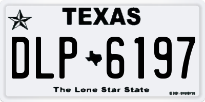TX license plate DLP6197