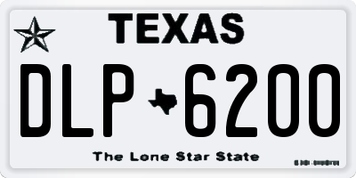 TX license plate DLP6200