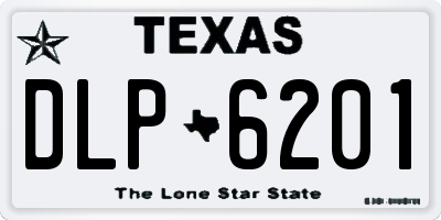 TX license plate DLP6201