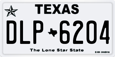 TX license plate DLP6204