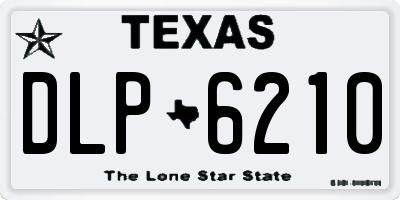 TX license plate DLP6210