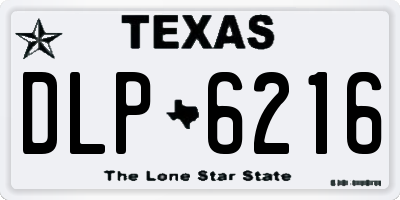 TX license plate DLP6216