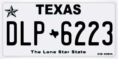 TX license plate DLP6223