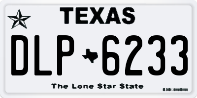 TX license plate DLP6233