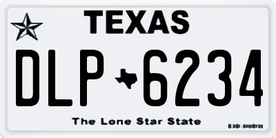 TX license plate DLP6234