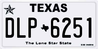TX license plate DLP6251
