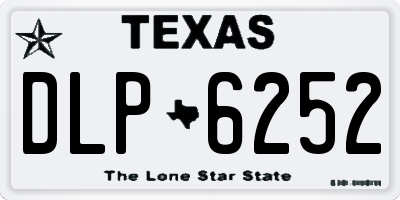 TX license plate DLP6252