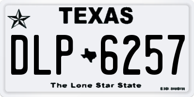TX license plate DLP6257