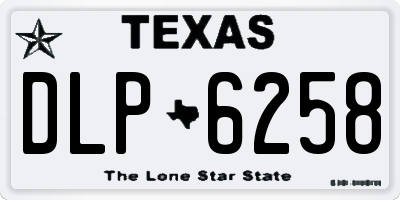 TX license plate DLP6258