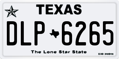 TX license plate DLP6265