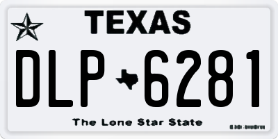 TX license plate DLP6281
