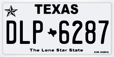 TX license plate DLP6287