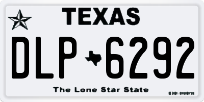 TX license plate DLP6292