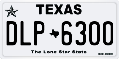 TX license plate DLP6300