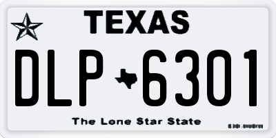 TX license plate DLP6301