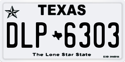 TX license plate DLP6303