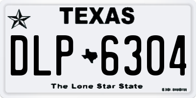 TX license plate DLP6304
