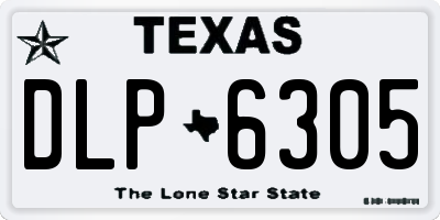 TX license plate DLP6305