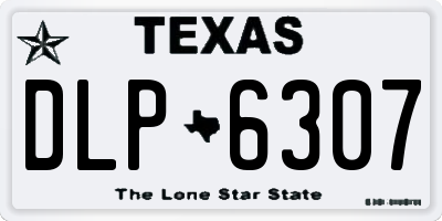 TX license plate DLP6307