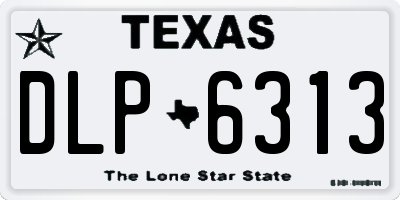 TX license plate DLP6313