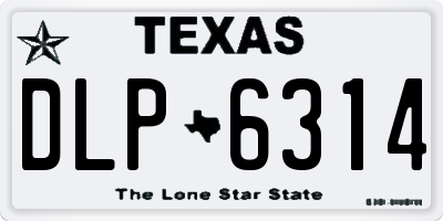TX license plate DLP6314
