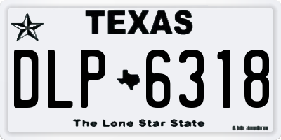 TX license plate DLP6318