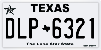 TX license plate DLP6321