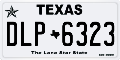 TX license plate DLP6323