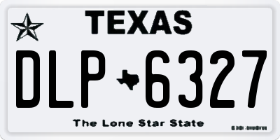 TX license plate DLP6327
