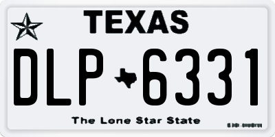 TX license plate DLP6331