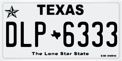 TX license plate DLP6333