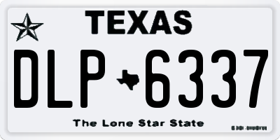 TX license plate DLP6337