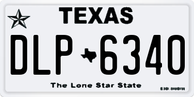 TX license plate DLP6340